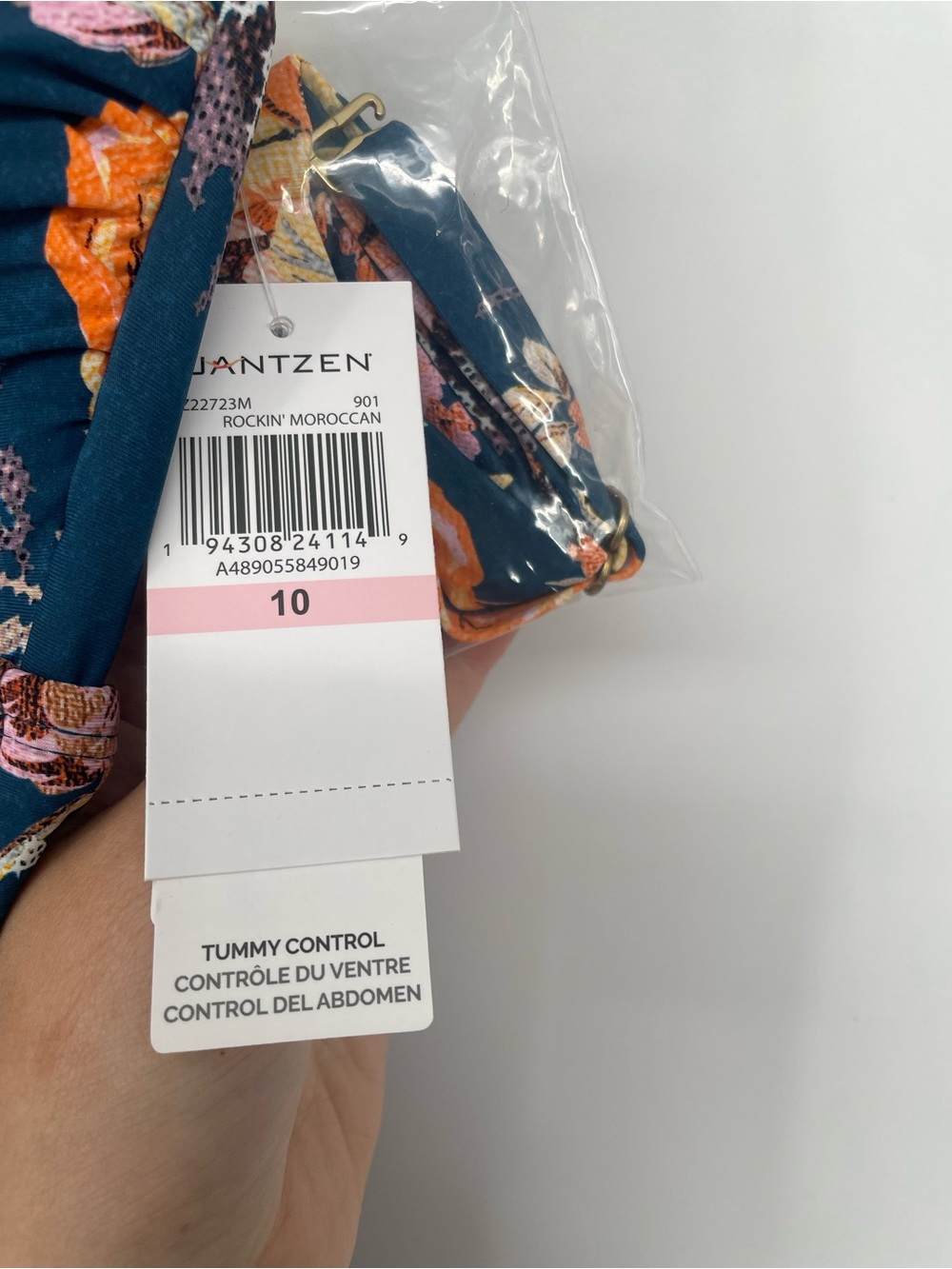 NWT Jantzen Rockin’ Moroccan One Piece Vamp Swimdress Ruched Sides Floral Print - Picture 6 of 11